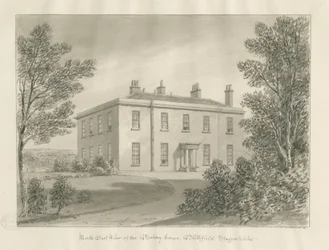 Blithfield - Rectory: sepia drawing, 1824dani