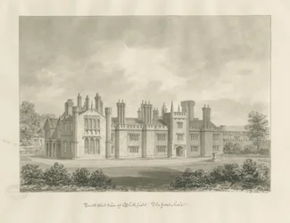 Blithfield Hall: sepia drawing, 1823dani