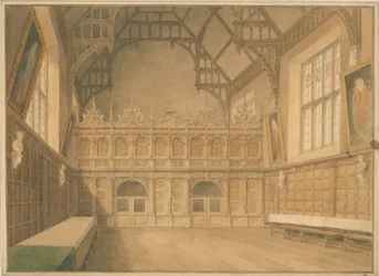 Cambridgeshire - Trinity College Hall - Indvendig udsigt