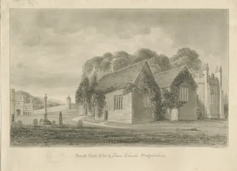 Ilam Church: sepia drawing, 1839dani