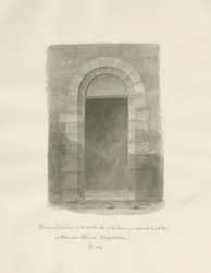 Interiør af Standon Church: sepia-tegning, 24. maj 1847 (tegning)