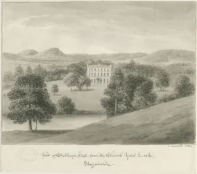Leek - Ball Haye Hall: sepia drawing, 1844dani