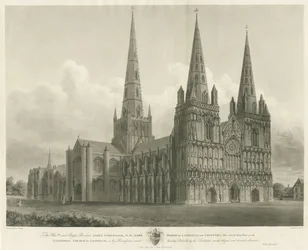 Lichfield Cathedral - North West View: gravering, [1807]