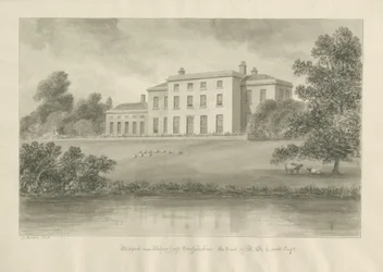 Milford House: sepia tegning