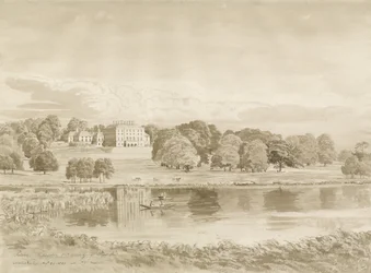 Patshull House: sepia wash drawing, 26 Aug 1820dani