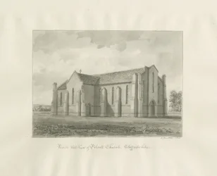 Pelsall Kirke: sepia tegning