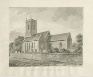 Penn Church: sepia tegning