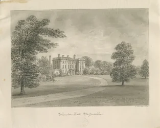 Shenstone Park - Hall: sepia tegning