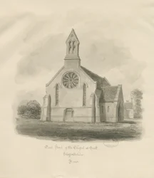 Stafford - Salt Chapel [St. James"]: sepia tegning