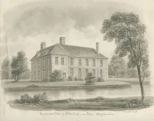 Sten - Aston Hall: sepia tegning