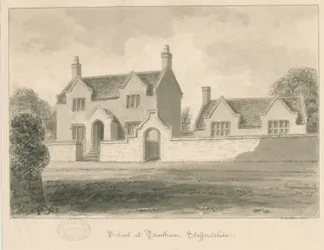 Trentham School: sepia vask tegning, 1840