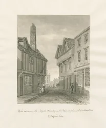 Wolverhampton - Lichfield Street: sepia tegning