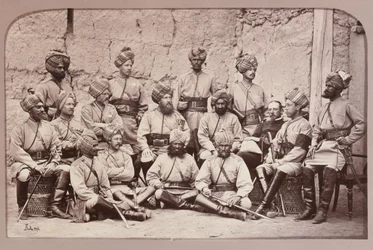 Britiske og indfødte officerer, 3. regiment af bengalsk kavaleri