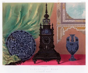 Damasceneret værk, 1800-tallet.