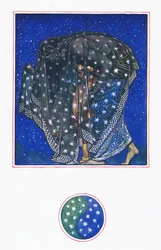 Reverie: Zamur-u-Din: I tusind år under tusind himmelstrøg har natten bragt menneskene hertil, illustration fra The Garden of Kama (and other lyrics from India), 1920