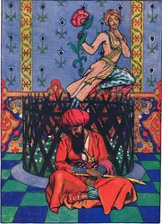 Reverie of Ormuz the Perser, illustration fra The Garden of Kama (og andre tekster fra Indien), 1920