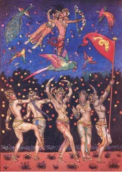 Kamas have, illustration fra Kamas have (og andre lyriske digte fra Indien), 1920