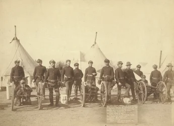 Berømt batteri "E" fra 1. artilleri