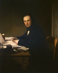 Isambard Kingdom Brunel (1806-59) (olie på lærred)