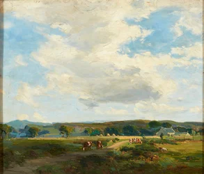 Eftermiddagssolskin (olie på panel)
