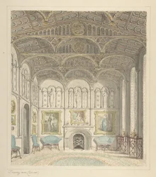 Tegnestue på Lea Castle, der ser mod vest, ca. 1816.