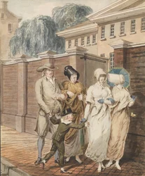 Søndag morgen foran Arch Street Meeting House, Philadelphia, 1811-ca. 1813.