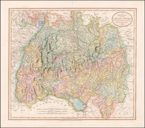 Kort over Schwaben fra 1799 af John Cary
