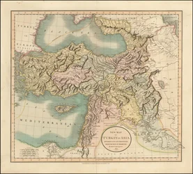 1801-kort over Tyrkiet i Asien af John Cary