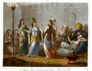 Et egyptisk harem underholdt af Almees; eller dansepiger