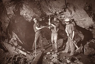 Boring an Upper, East Pool Mine, illustration fra 
