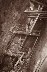 The Man Engine at Dolcoath Mine, illustration fra 