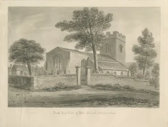 Alton Church: sepia drawing, 1841dani
