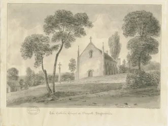 Cresswell - det katolske kapel i Draycott-in-the-Moors, 1841