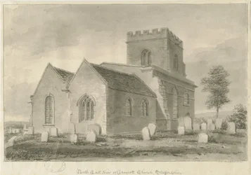 Kirken i Draycott in the Moors, 1841