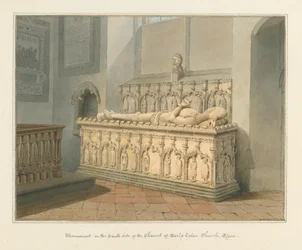 Essex - Earls Colne Church - Monument, 1824