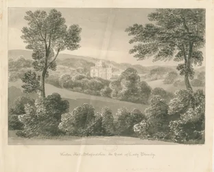 Wootton Lodge: sepia-tegning, 1841