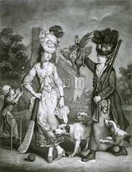 Miss Wicket og Miss Trigger, 1778 (mezzotint)