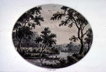 Flodscene (tegning)