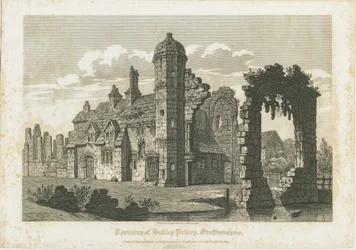 Dudley Priory: gravering, nd [c 1821]
