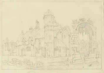Dudley Priory: blyantstegning, nd [1800-tallet]