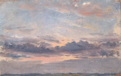 Et studie af skyer, solnedgang