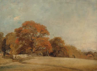 Et efterårslandskab ved Østre Bergholt, c.1805-08