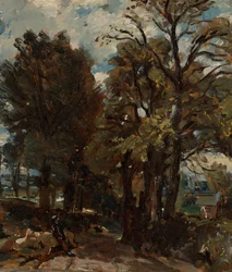 Fen Lane, Øst Bergholt, ca. 1811.