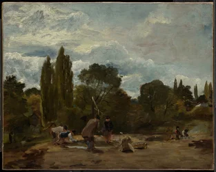 Tærskning af roehoveder, East Bergholt