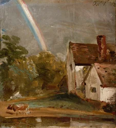 Flatford Lock and Mill (olie)