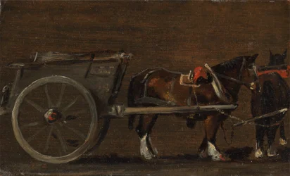 Hest og vogn, ca. 1814.