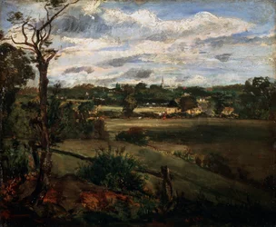 Udsigt over Highgate fra Hampstead Heath, begyndelsen af det 19. århundrede