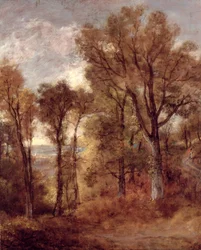 Woodland View i Suffolk (olie på lærred)