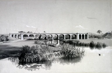 Avon Viaduct, Wolston, 2. juli 1837 (pen & blæk og vask på papir)