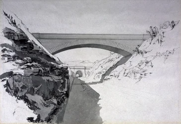 Bøgetunnel, 27. juli 1837 (pen & blæk og vask på papir)